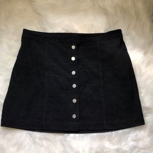 Corduroy Button Up Skirt